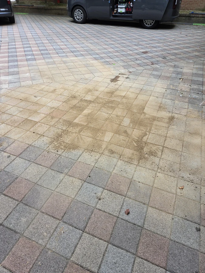 보도블록 파손 구간 보수 후